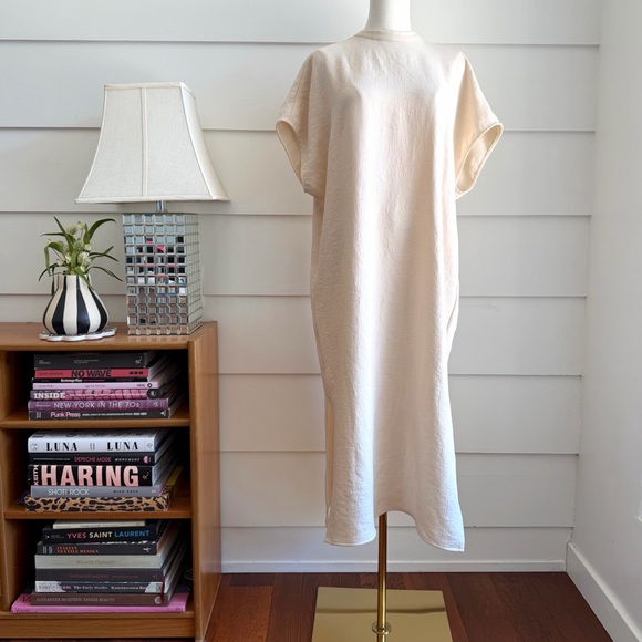 Closed Dresses & Skirts - CLOSED Beige Tunic Dress Japanese Woven Dress XS